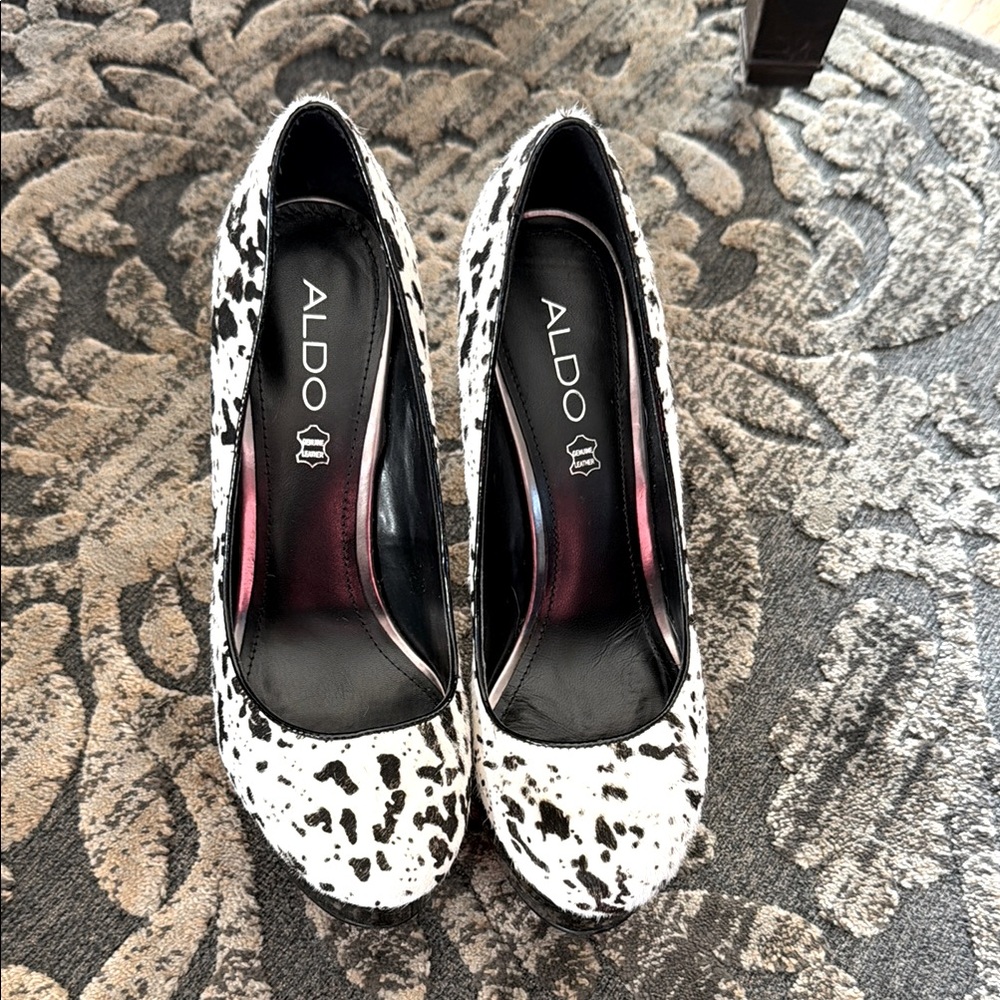 Aldo Monochrome Spotted Heels